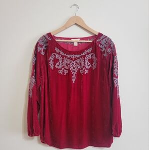 Sundance Red Velvet Top